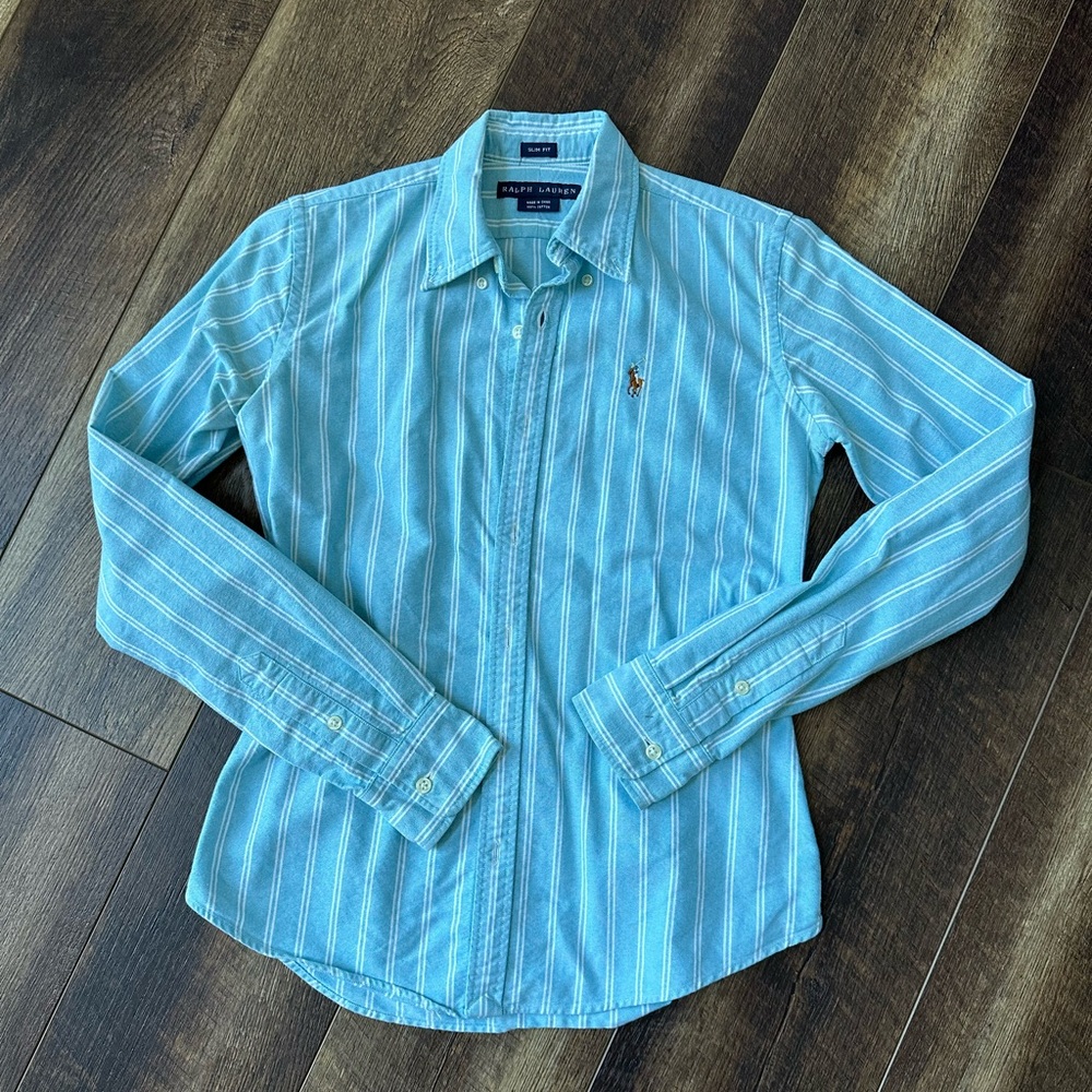 Ralph Lauren Blue and White Shirt
